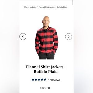 Peter Manning Red/black buffalo plaid heavy shirt. Size 2 MENS (xs)